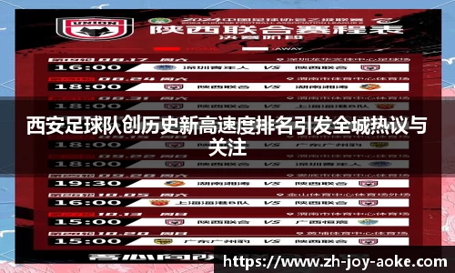 西安足球队创历史新高速度排名引发全城热议与关注